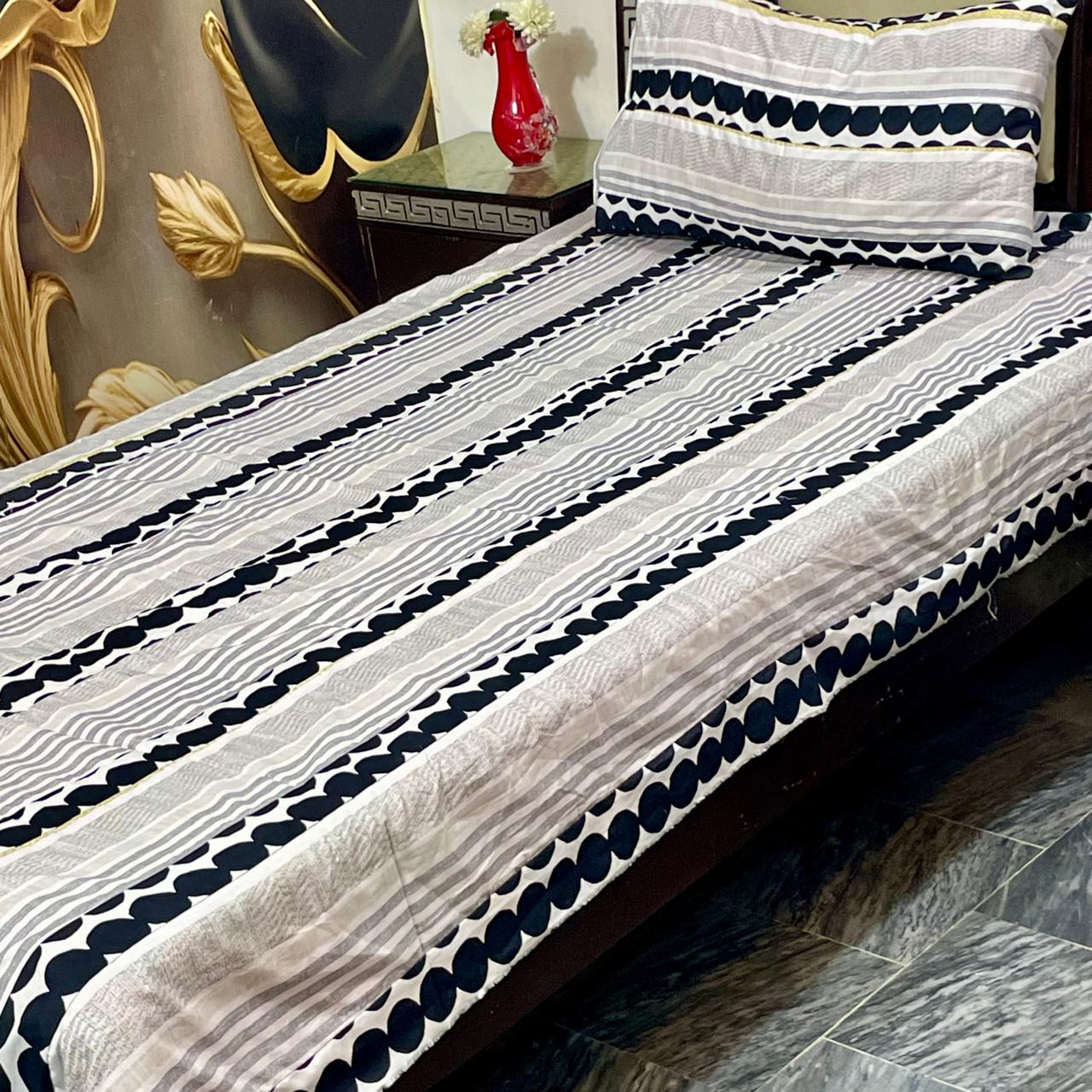 2 PC single Patch work Bedsheet