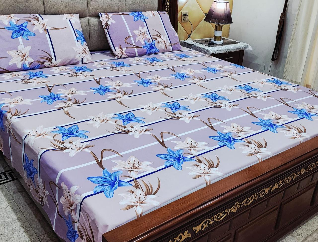 3 PC Pure Cotton Bedsheets