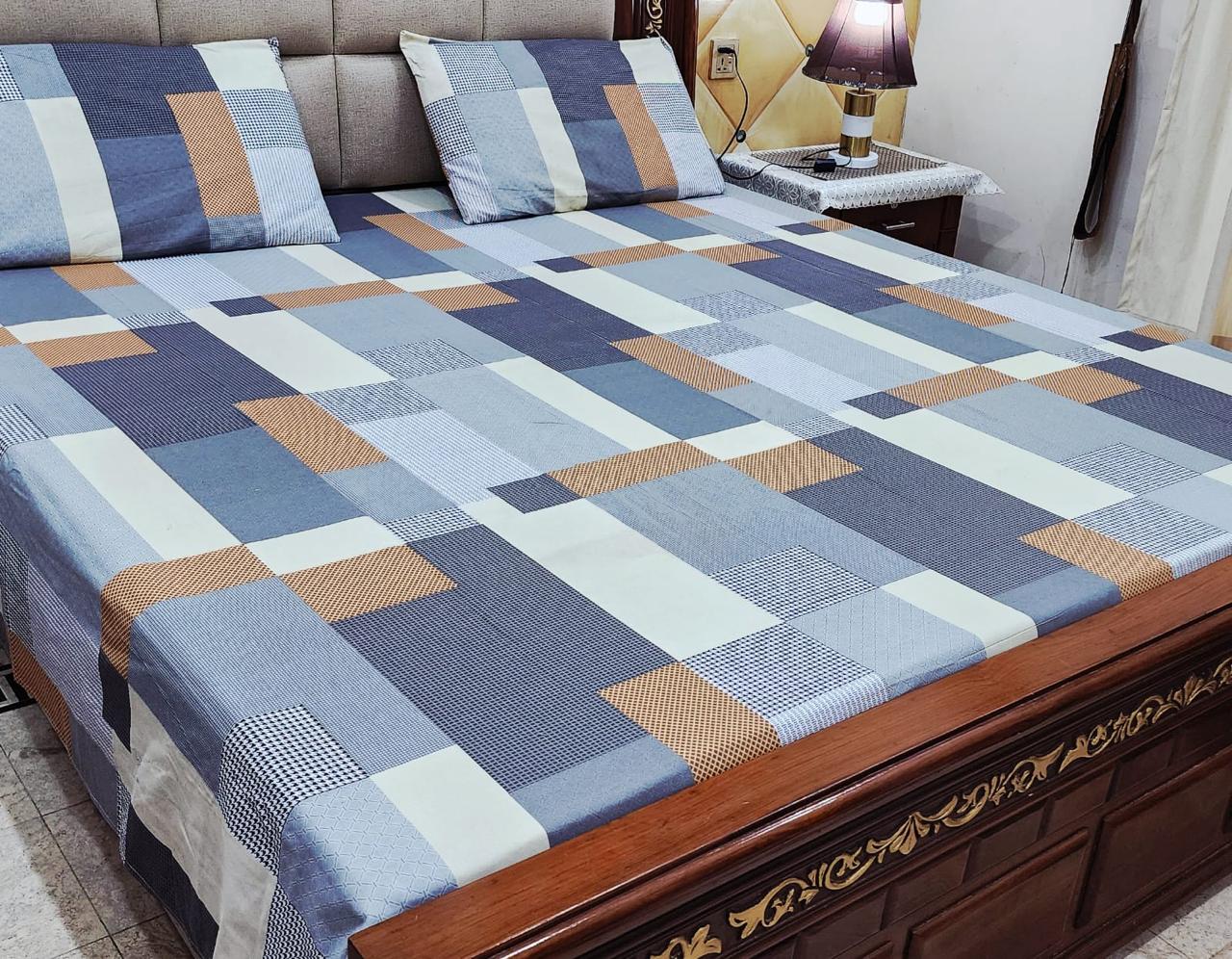 3 PC Pure Cotton Bedsheets