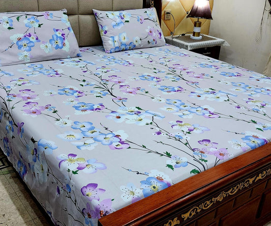 3 PC Pure Cotton Bedsheets