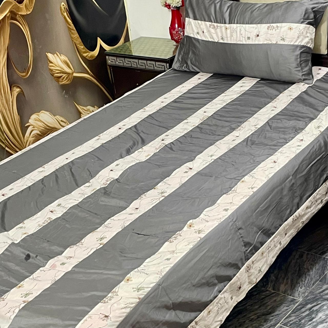 2 PC single Patch work Bedsheet